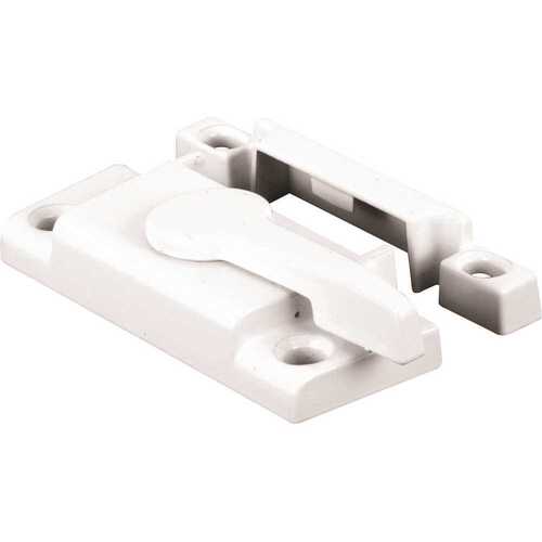 White Diecast Window Sash Lock with Cam Action and Alignment Lugs