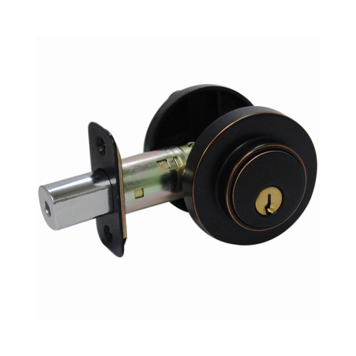 Taiwan Fu Hsing Industrial Co., Ltd. DA1X71 KA2 Contemporary Round Deadbolt, Aged Bronze