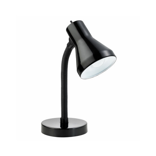 LED Goose Neck Desk Lamp, Black, 14-In.