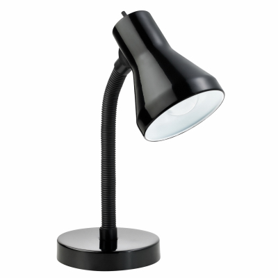 Globe Electric 12715 LED Goose Neck Desk Lamp, Black, 14-In.