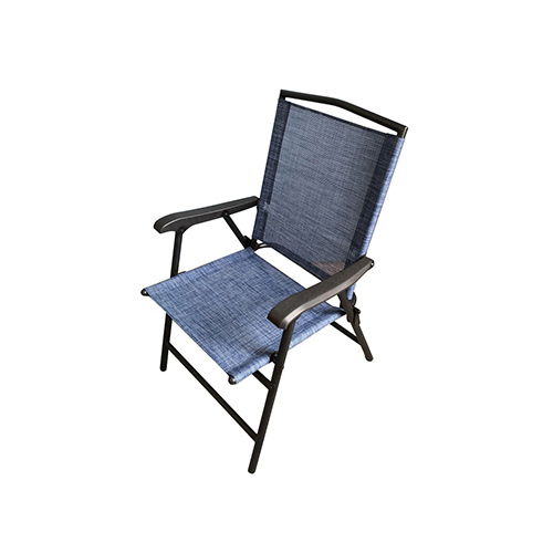 WOODARD, LLC RXTV-1928-FC-B Marbella Steel Folding Chair, Sling Fabric, Blue