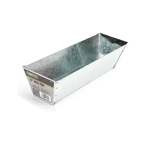 Galvanized Metal Mud Pan, 12-In.