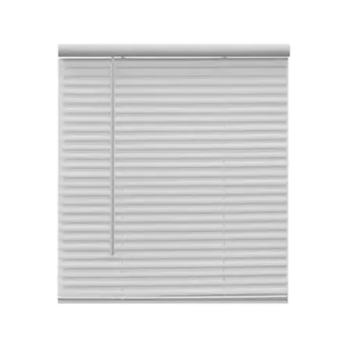 Nien Made 2764LFC Cordless PVC Light Filtering Mini Blinds, White, 1 In. Slats, 27 x 64 In.