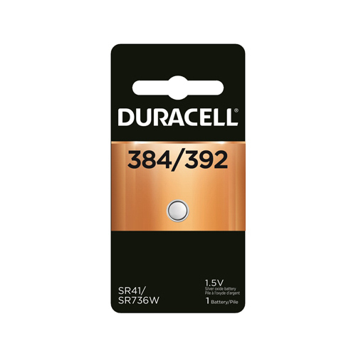 DURACELL DISTRIBUTING NC 14809 Silver Oxide Watch Battery, #384, 1.5-Volt