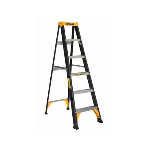 DEWALT DXL3210-06 Step Ladder, Type II, Fiberglass, 6-Ft.