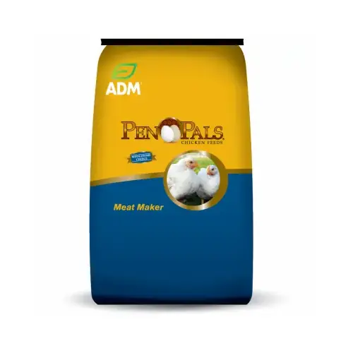 Pen Pals Chicken Feed, Meat Maker, Non-Medicated, Crumble, 50-Lbs.