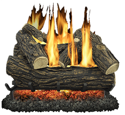 WORLD MARKETING OF AMERICA GLV024 Fireplace Log Set, Vented, 55,000-BTU, 24-In.