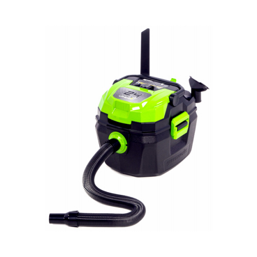 GREENWORKS TOOLS 4700402 Cordless Wet/Dry Vacuum, 24-Volt Battery & Charger, 3-Gallons