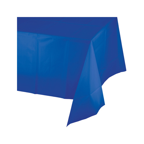 Plastic Table Cover, Cobalt Blue, 54 x 108 In.