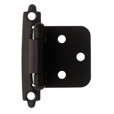 Liberty Hardware H0103AZ-FB-O3 Overlay Hinge, Self-Closing, Flat Black