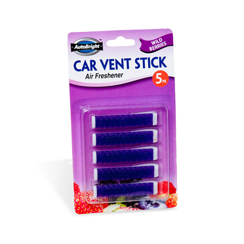 Regent Products 3303T Car Air Freshener, Vent Stick, Wild Berries  pack of 5