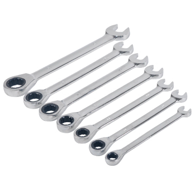 APEX TOOL GROUP-ASIA DR71506M Ratcheting Wrench Set, Metric, 7-Pc.