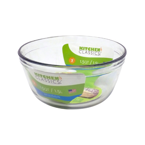 Mixing Bowl, Tempered Glass, 1.5-Qt.