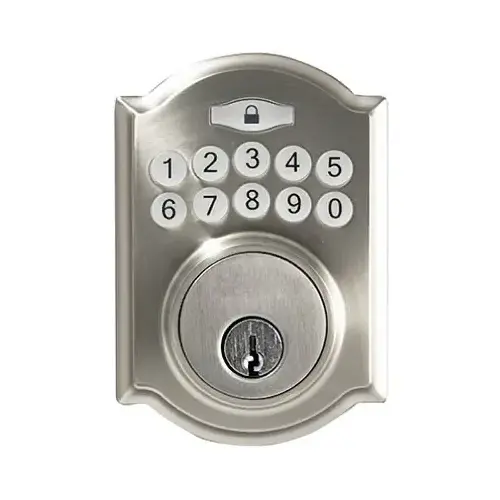 Castle Electronic Deadbolt, Satin Nickel