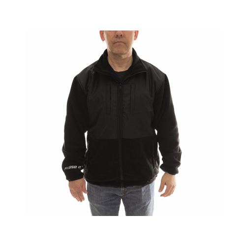PHASE 2 LLC J73013.MD Hybrid Fleece Jacket, Black, Medium