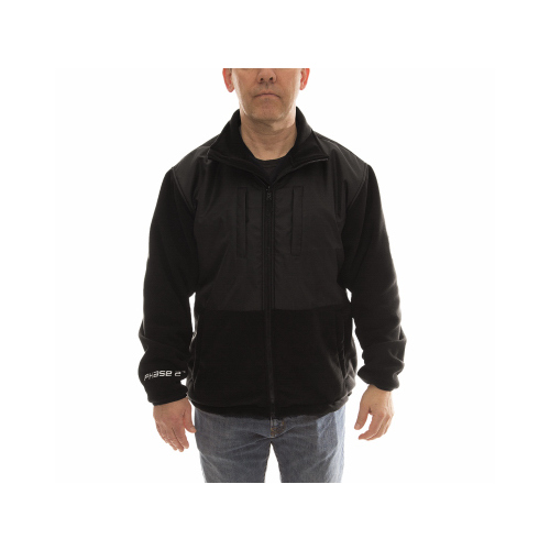 PHASE 2 LLC J73013.XL Hybrid Fleece Jacket, Black, XL