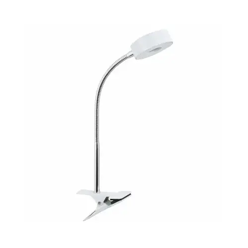 LED Clip Lamp, White, 5-Watt