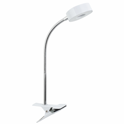 Globe Electric 12650 LED Clip Lamp, White, 5-Watt