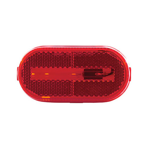 LED Trailer Clearance Light, Oval Red, 4-1/8 x 2-In.