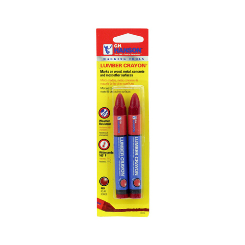 Lumber Crayon Markers, Red - pair