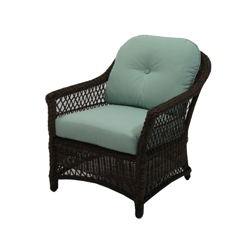 Four Seasons Courtyard BGH05500H60 Bermuda Lounge Chair, All-Weather Wicker, Steel Frame