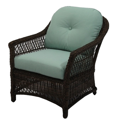 Four Seasons Courtyard BGH05500H60 Bermuda Lounge Chair, All-Weather Wicker, Steel Frame