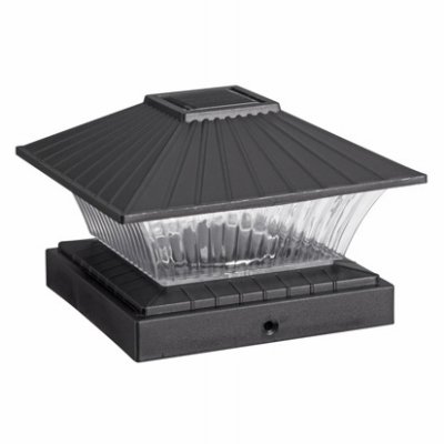 RIMPORTS LLC GL40044 Solar Multi Color Post Cap Light, 4 Lumens, Cast Aluminum, Glass Lens