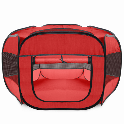 Paws and Pals PWPN-02-RD Pet Playpen, Travel Ready, 48 x 48 x 25-In.