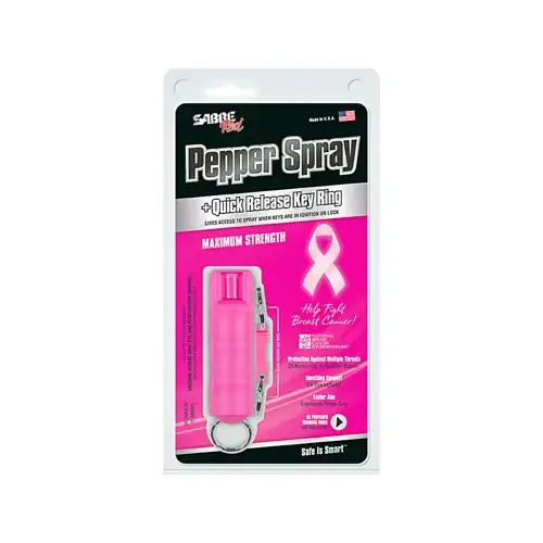 SECURITY EQUIPMENT CORPORATION HC-NBCF-01 Maximum Strength Pepper Spray & UV Marking Dye, Pink Case, 0.54 oz. Gel
