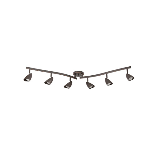 Globe Electric 59376 Track Lighting Bar, Foldable, Oil-Rubbed Bronze, 6 Lights