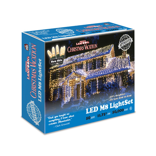 Holiday Bright Lights LEDM850WWCG LED 50Light Set, Commercial Grade