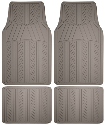 ARMOR ALL 78912 Auto Floor Mats, Gray Rubber, 4-Pc.