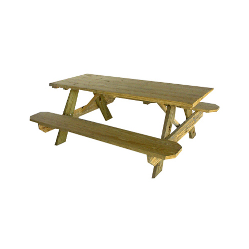 UFP RETAIL, LLC 251702 Picnic Table Kit, Pressure Treated, Yellow Pine, 6-Ft.