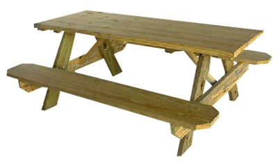 UFP RETAIL, LLC 251702 Picnic Table Kit, Pressure Treated, Yellow Pine, 6-Ft.