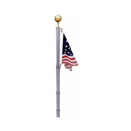 Annin 320901 Liberty Flag Set, Telescoping 9.5-Ft. to 21-Ft. Aluminum Pole