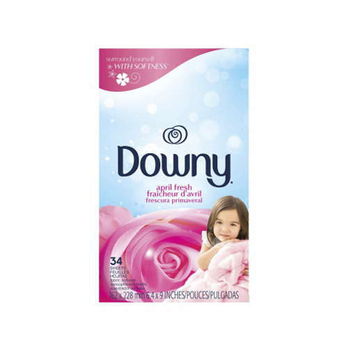 DOWNY 82329 Dryer Sheets, April Fresh, 34-Ct.