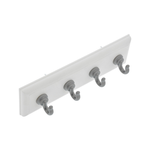 Large Key Rail, White & Silver