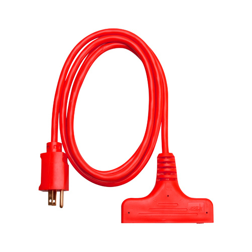 Master Electrician 04004ME 6-Ft. 14/3 SJTW Red 3-Outlet Extension Cord