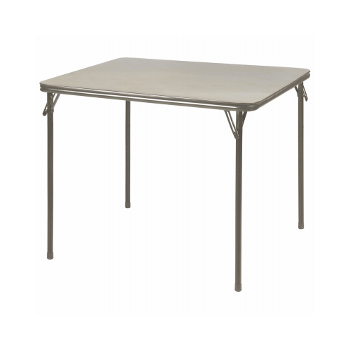 PLASTIC DEVELOPMENT GROUP LLC 807T Card Table, Vinyl Padding, Beige, 34-In. Square