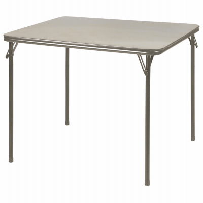 PLASTIC DEVELOPMENT GROUP LLC 807T Card Table, Vinyl Padding, Beige, 34-In. Square