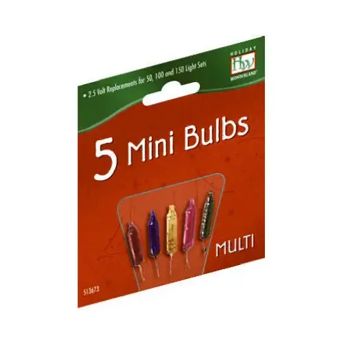 Mini Christmas Lights Replacement Bulb, For 50, 100 & 150-Light Sets, Multi-Color, 2.5-Volt