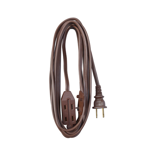 Master Electrician 09405ME 20-Ft. 16/2 SPT-2 Brown Vinyl Cube Tap Extension Cord