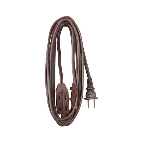 20-Ft. 16/2 SPT-2 Brown Vinyl Cube Tap Extension Cord