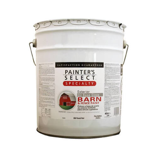 Speciality Barn & Fence Paint, Oil-Base, Gloss, Barn Red, 5-Gallons