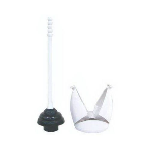 Toilet Plunger With Holder, Plastic