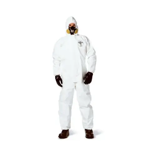 Disposable Coveralls, White, Large - pack of 25