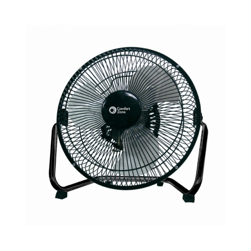 Personal High Velocity Fan, 3-Speed, Black, 9-In.