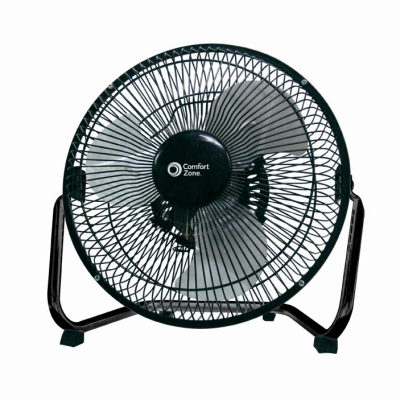 World and Main CZHV9B Personal High Velocity Fan, 3-Speed, Black, 9-In.