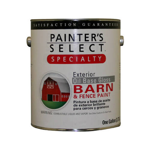 Speciality Barn & Fence Paint, Oil-Base, Gloss White, 1-Gallon