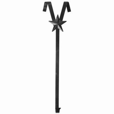 PANACEA 36362 Adjustable Wreath Hanger, No-Swing, Black